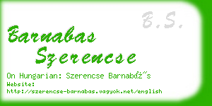 barnabas szerencse business card